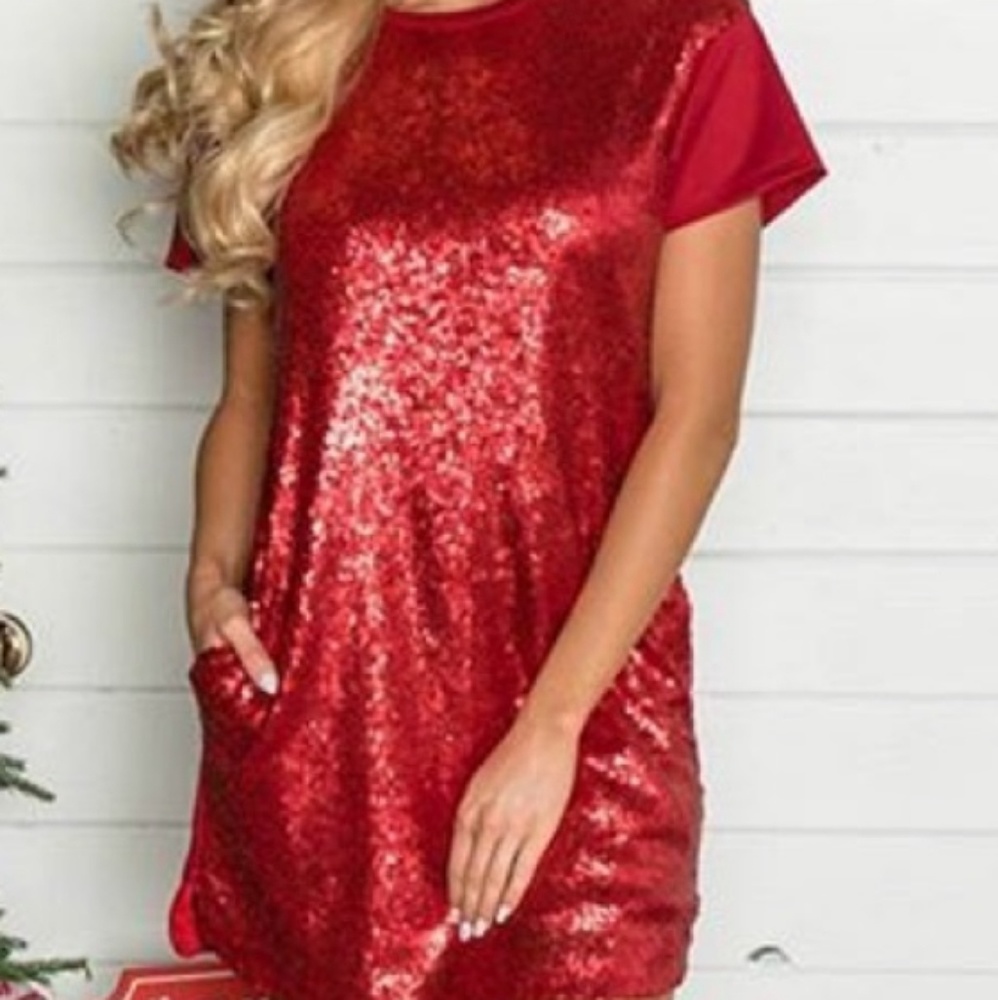 Axis red sequin dress. *NEW* with tags